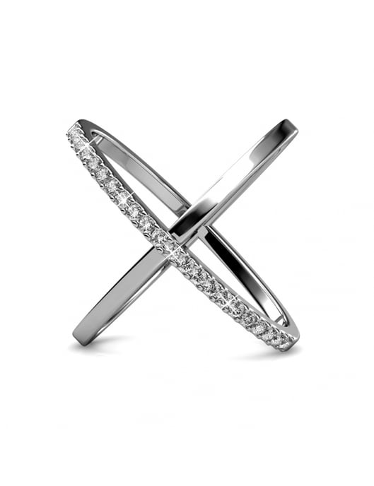Anillo X Duo - Plata y Cristal - Image 4