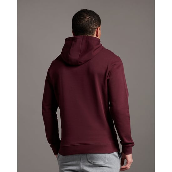Sudadera con capucha color borgona con la marca Lyle & Scott - Image 3
