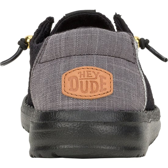 HEYDUDE Wendy Boho Crochet Polyester Women's Black Loafers - Image 2