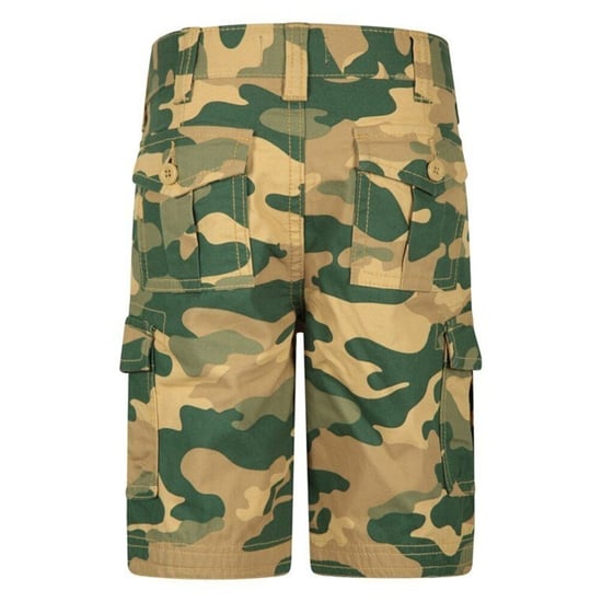 Mountain Warehouse Childrens/Kids Camo Cargo Shorts (Light Beige/Green) - Image 2