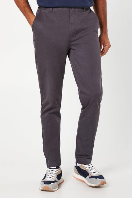 Burton Mens Slim Fit Chino Trousers Blue Cotton Blend Elastane All Seasons - Image 2