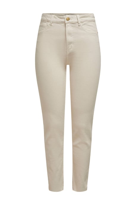 ONLY jeans de tiro alto rectos cortos ONLEMILY ecru - Image 1