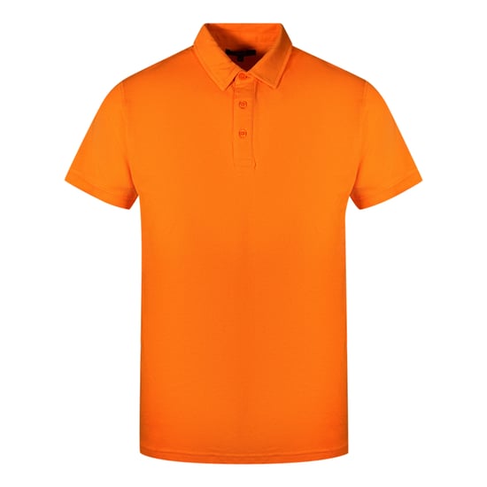 Camisa Polo Naranja con Logo de Marca Cavalli Class - Image 1