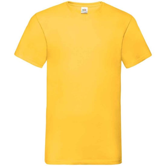 Fruit of the Loom Mens Value V Neck T-Shirt (Sunflower) - Image 1