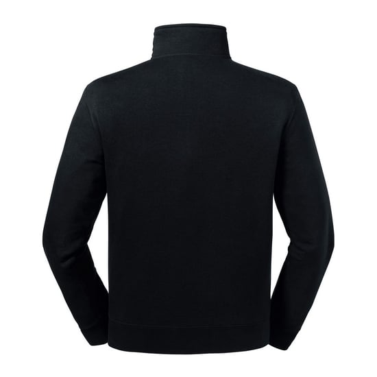 Russell Mens Authentic Zip Neck Sweatshirt (Black) - Image 2