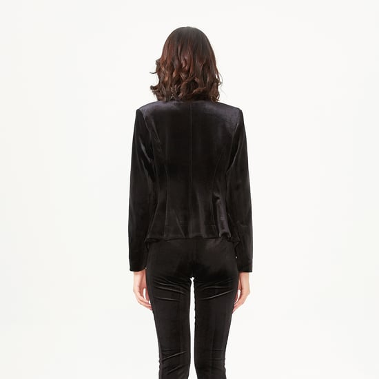 Flat neck velvet jacket - Image 5