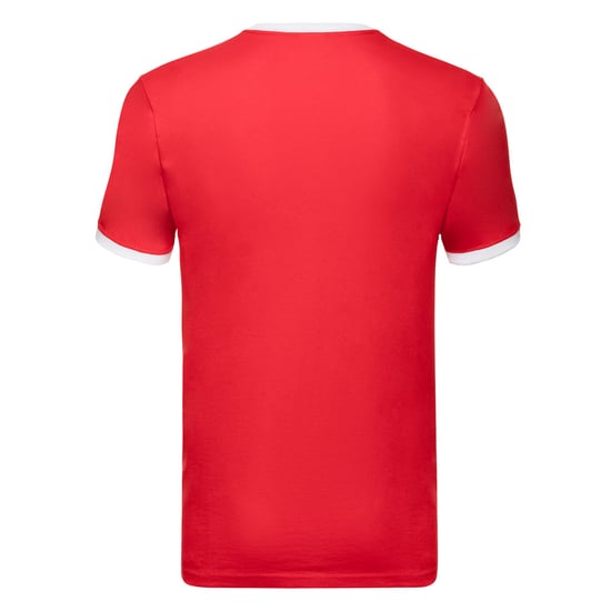 Fruit of the Loom Mens Ringer Contrast T-Shirt (Red/White) - Image 2