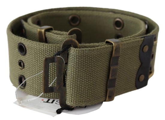 Cinturón de Hebilla de Bronce Rústico para Mujer Ermanno Scervino Verde 100% Algodón - Image 1