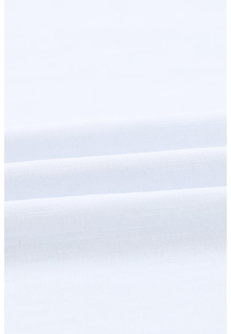 Azura Exchange Women's Crew Neck Cotton Mixed T-shirt in White - Image 3