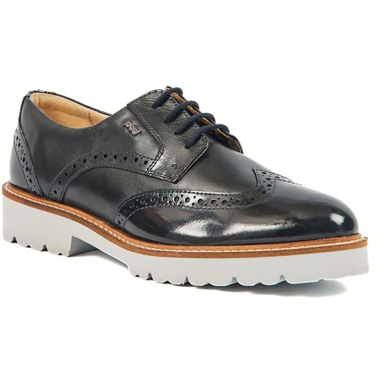 Pod Kortney Leather Women's Navy Patent Brogues Shoes - Image 1