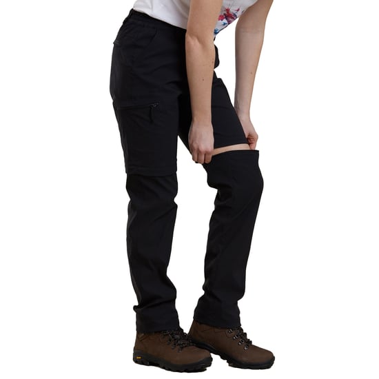 Mountain Warehouse Womens/Ladies Hiker Stretch Zip-Off Trousers (Black) - Image 3
