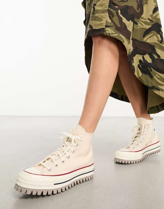 Converse CT70 Trek Hi trainers in white - Image 3