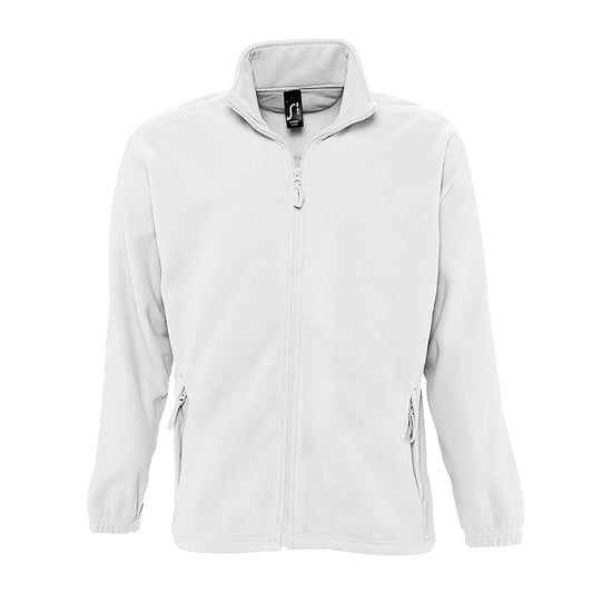 SOLS Mens North Full Zip Outdoor Fleece Jacket (White) - Image 1