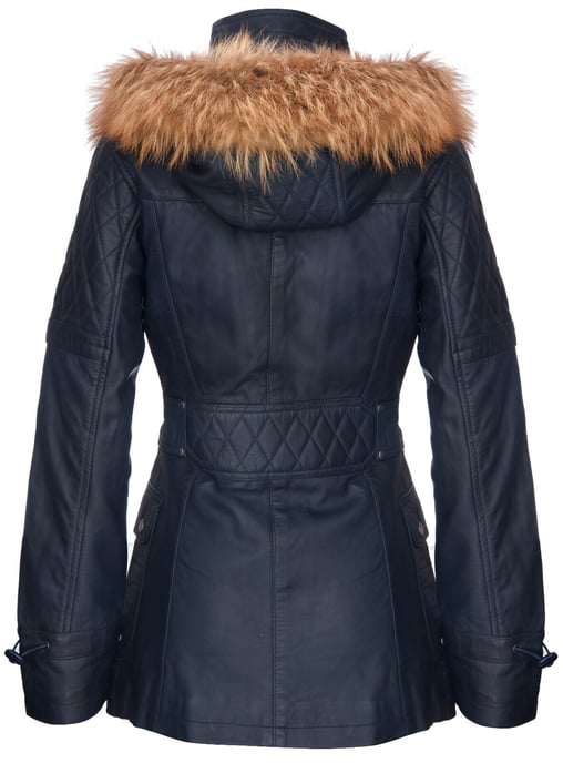 Women's Quilted Leather Park Bag with Hood - Northampton