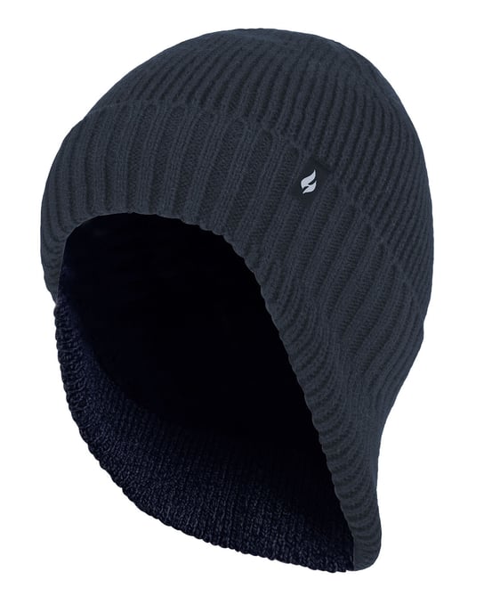 Heat Holders - Gorro Térmico Acrílico de Expedición de Invierno con Cuello Caído para Hombre - Azul Marino - Image 1