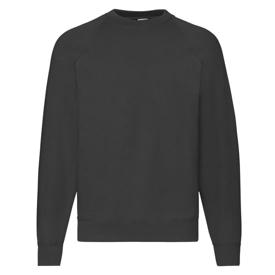 Fruit Of The Loom Mens Classic 80/20 Raglan Sweatshirt (Black) - Image 1