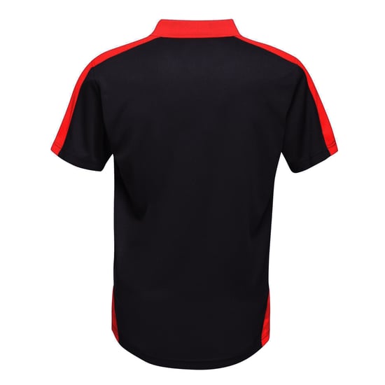 Regatta Contrast Coolweave Pique Polo Shirt (Black/Classic Red)