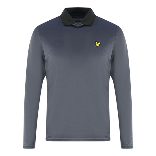 Lyle & Scott Golf Venteech Polo de manga larga gris oscuro - Image 1