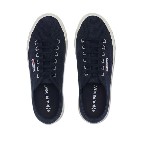 Superga Womens/Ladies 2740 Lace Up Platforms (Navy/Avorio)