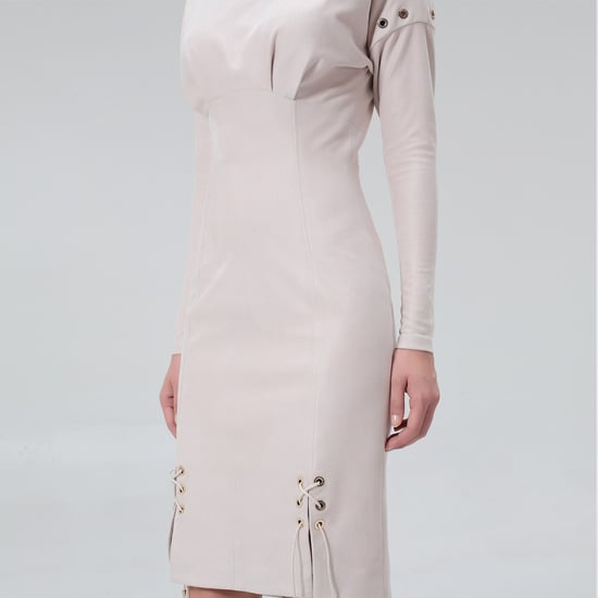 Hem lacing straight dress - Image 4