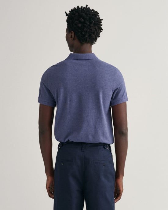 GANT Mens Slim Fit Short Sleeve Shield Logo Pique Polo - Image 2