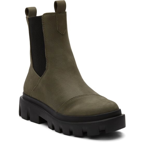 TOMS Rowan Leather Women's Olive Boots - Image 1