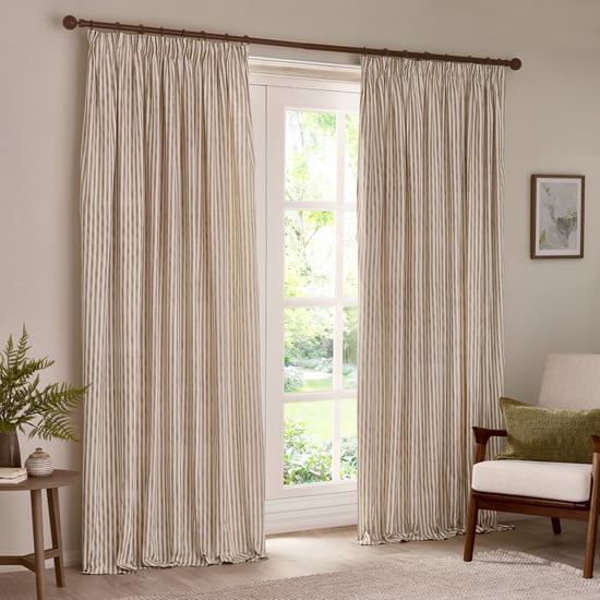 Cortinas de algodón con pliegues de lápiz a rayas Yard Hebden - Image 2