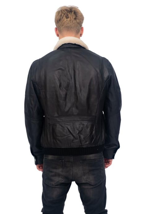 Mens US Leather Bomber Jacket-Arizona