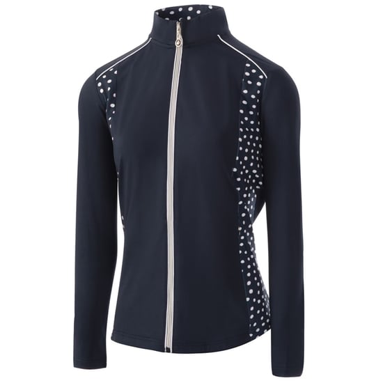 Island Green Womens/Ladies Zip Drop Hem Top Layer (Navy/White) - Image 1