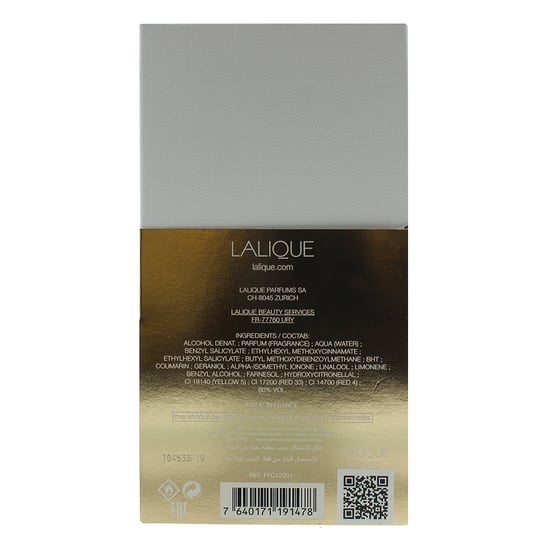 Lalique Les Compositions Parfumees Ámbar Dulce Eau de Parfum 100ml Vaporizador - Image 4