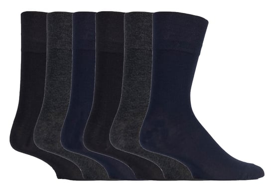Tienda de Calcetines Gentle Grip - 6 Pares de Calcetines de Bambú No Elásticos para Hombre - SOMRM02 - Image 1