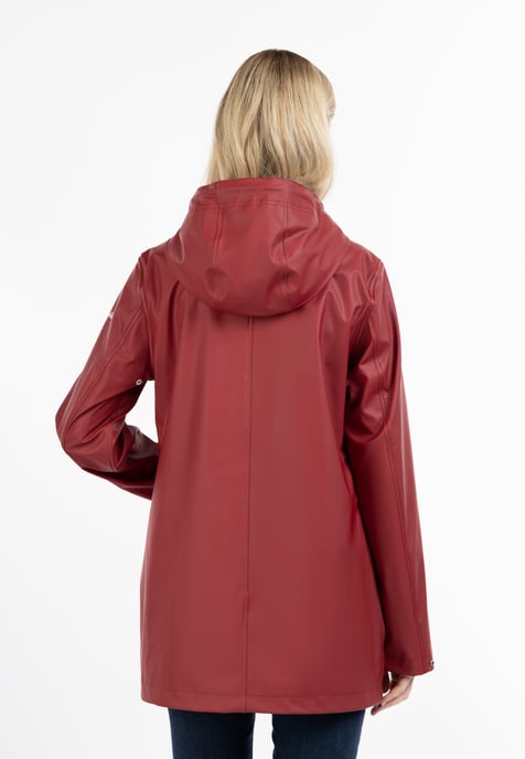 Schmuddelwedda rain jacket women dark red - Image 4