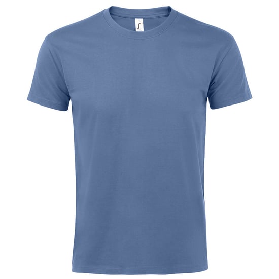 SOLS Mens Imperial Heavyweight Short Sleeve T-Shirt (Blue) - Image 1