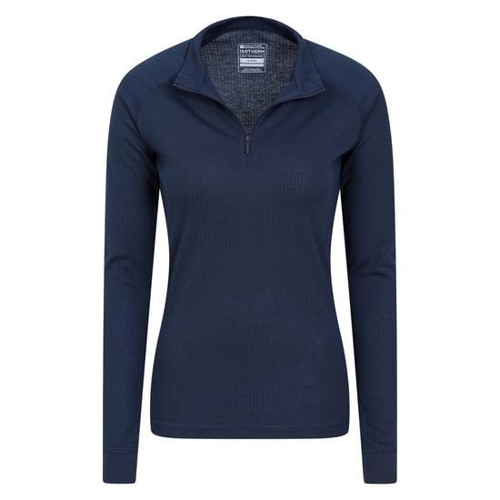Mountain Warehouse Womens/Ladies Talus Zip Neck Long-Sleeved Thermal Top (Navy) - Image 4