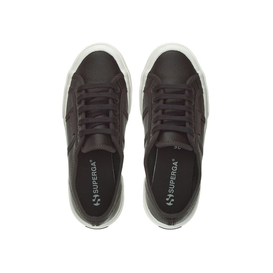 Superga Unisex Adult 2750 Efglu Leather Trainers (Bristol Black/Avorio) - Image 4