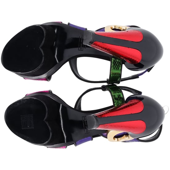 Marc Jacobs Color Block Heart Platform Heel Sandals in Multicolor Leather - Image 6