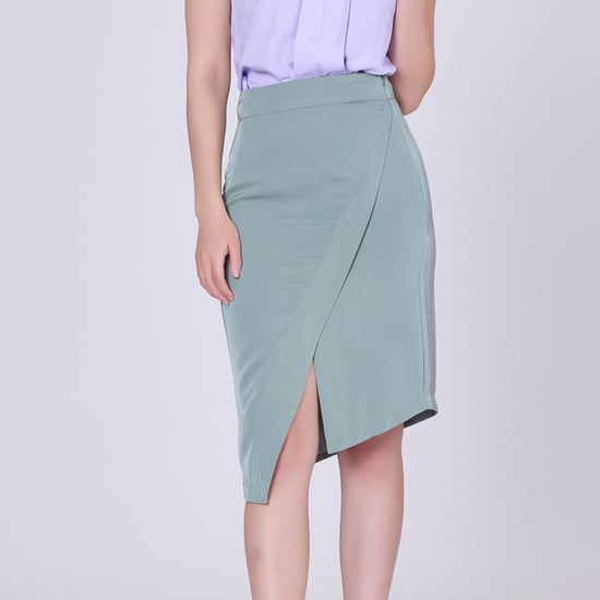 Asymmetric crossed panel skirt - Image 3