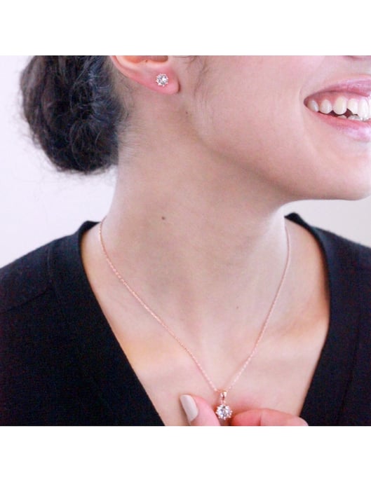 Conjunto Lily - Oro rosa y cristal - Image 2