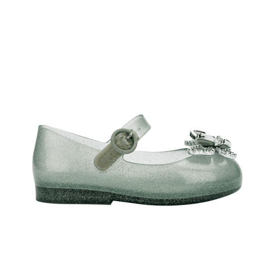 Sweet Love Fly Glitter Green /Silver Flats - Image 1