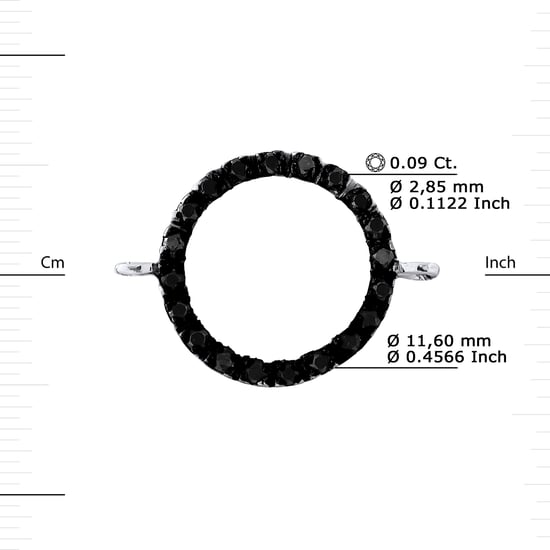 DIADEMA - Bracelet - White Gold - Diamonds - Black