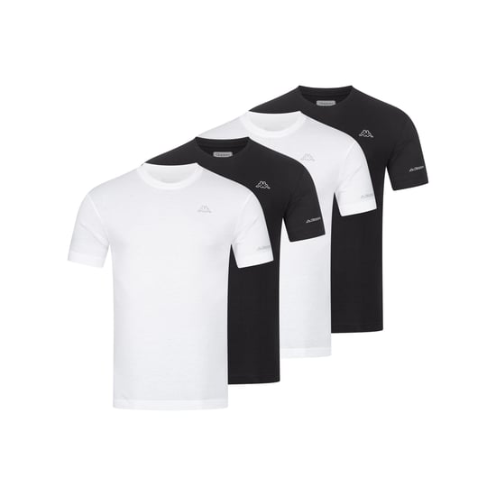 Kappa 4-Pack T-Shirt BASIC in Black/White