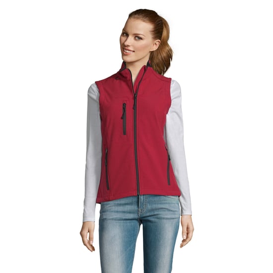 SOLS Womens/Ladies Rallye Softshell Sleeveless Gilet (Red) - Image 1