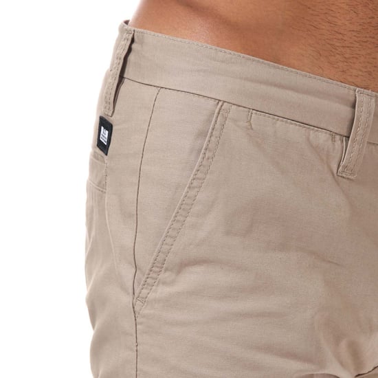 Men's Weekend Offender Dillenger Cotton Twill Chino Shorts in Stone - Image 5
