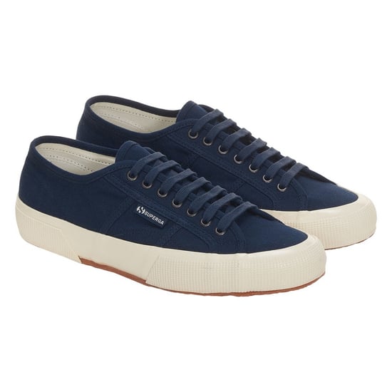 Superga Unisex Adult 2750 Herringbone Trainers (Navy/Off White) - Image 3
