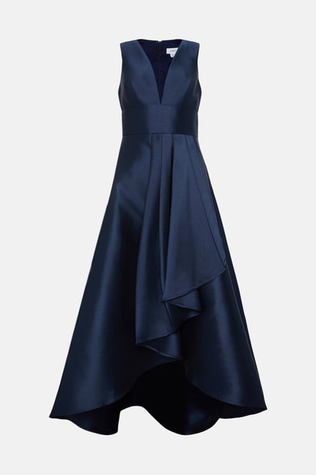 Petite Plunge Waterfall Bridesmaids Maxi Dress