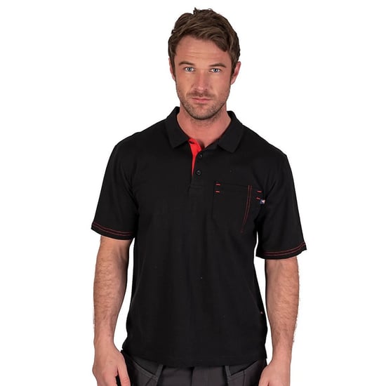 Lee Cooper Mens Pique Polo Shirt (Black) - Image 5