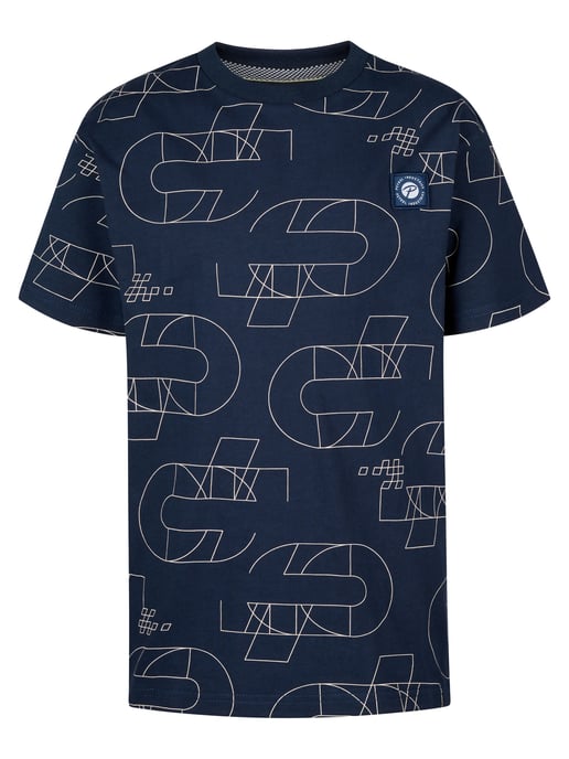 Petrol Industries - All-over Print T-shirt Marlinview Boys - Navy Blue - Image 1