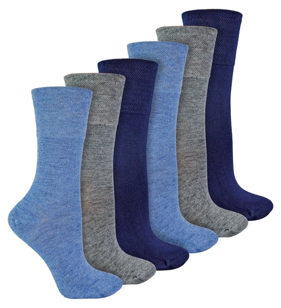 IOMI - Pack de 6 Calcetines Diabéticos de Bambú para Mujer - Azul - Image 1