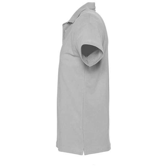 SOLS Mens Spring II Short Sleeve Heavyweight Polo Shirt (Grey Marl) - Image 3
