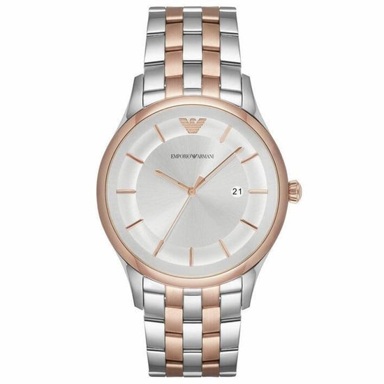 Emporio Armani AR11044 Lambda Silver Dial Men's Watch - Image 1